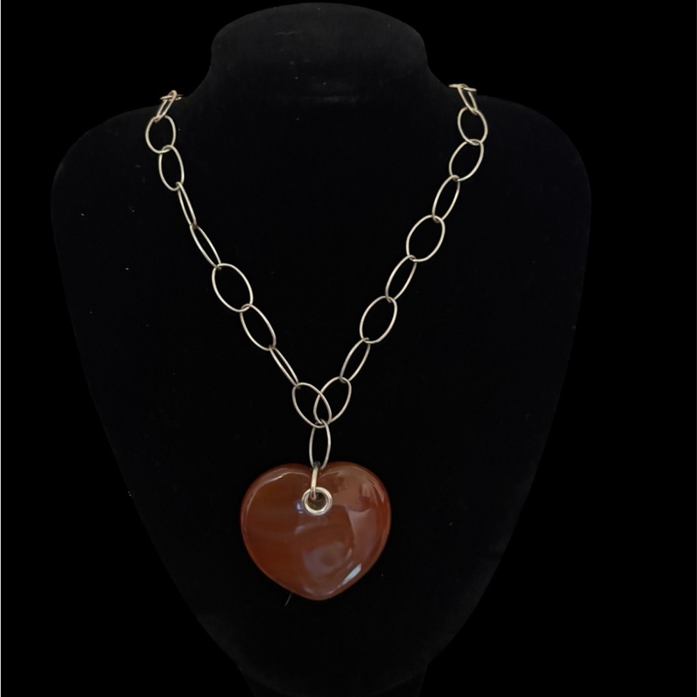 Elegant Silver Chain Necklace with Heart Pendant